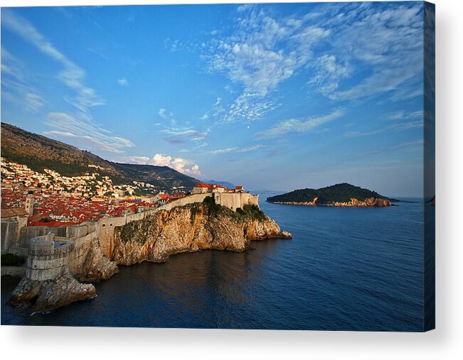 Dubrovnik Acrylic Print featuring the photograph Dubrovnik and Lokrum Island by Stuart Litoff