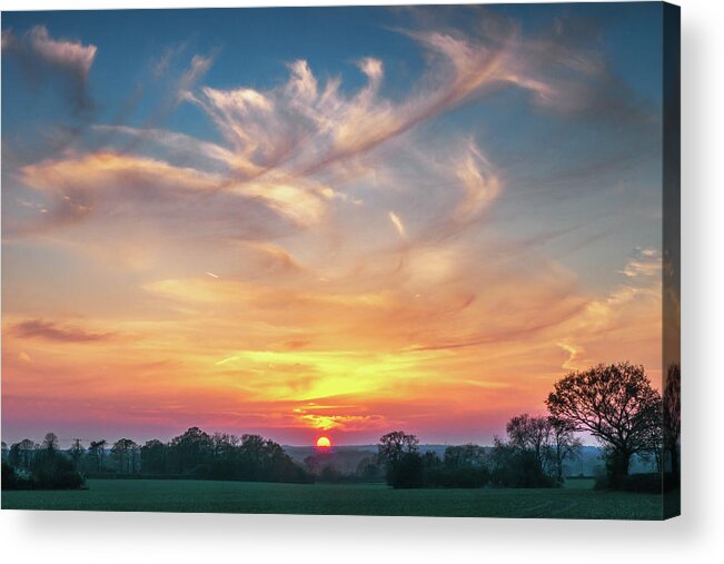 Berkshire Acrylic Print featuring the photograph Dunsten Sunset by Framing Places