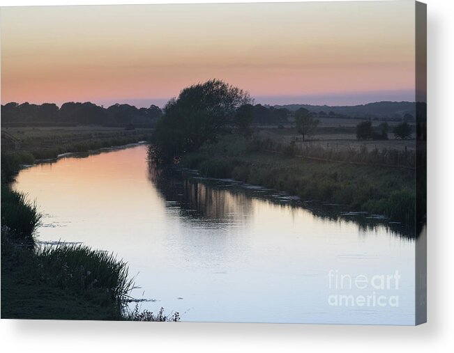 Dusk Acrylic Print featuring the photograph Dusk on the River Rother by Perry Rodriguez