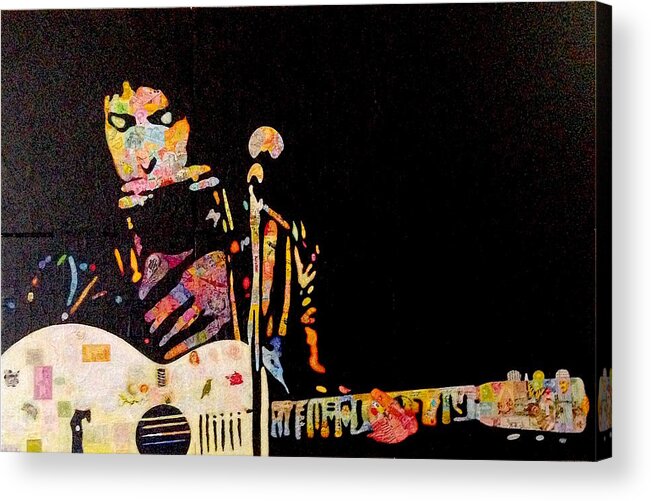 Dylan Acrylic Print featuring the mixed media Dylan by Steve Fields