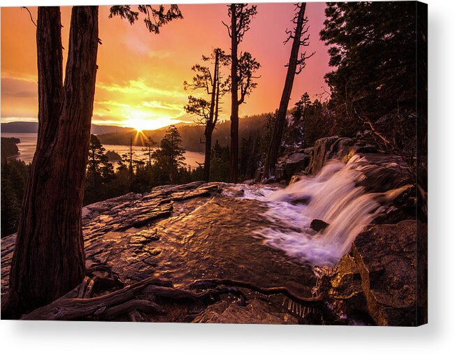 Sunrise Acrylic Print featuring the photograph Eagle Falls Sunrise by Wesley Aston