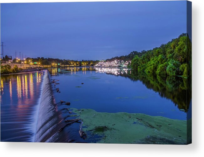 Early Acrylic Print featuring the photograph Early Morning at Fairmount Dam by Bill Cannon