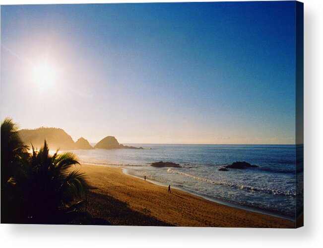 Landscape Acrylic Print featuring the photograph Early Morning in Zipolite 2 by Lyle Crump
