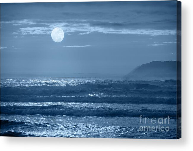Moon Acrylic Print featuring the photograph Early Morning Splendor by Sandra Bronstein