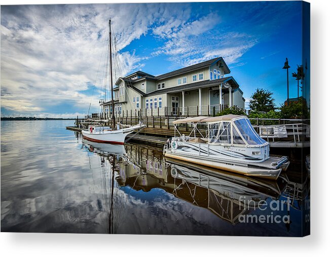 Landscape Acrylic Print featuring the photograph Early Sailing - Color by Mina Isaac