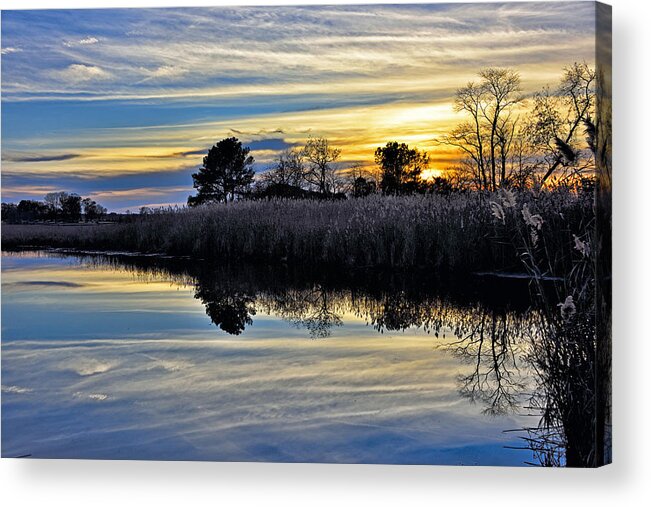 blackwater National Wildlife Refuge Acrylic Print featuring the photograph Eastern Shore Sunset - Blackwater National Wildlife Refuge - Maryland by Brendan Reals