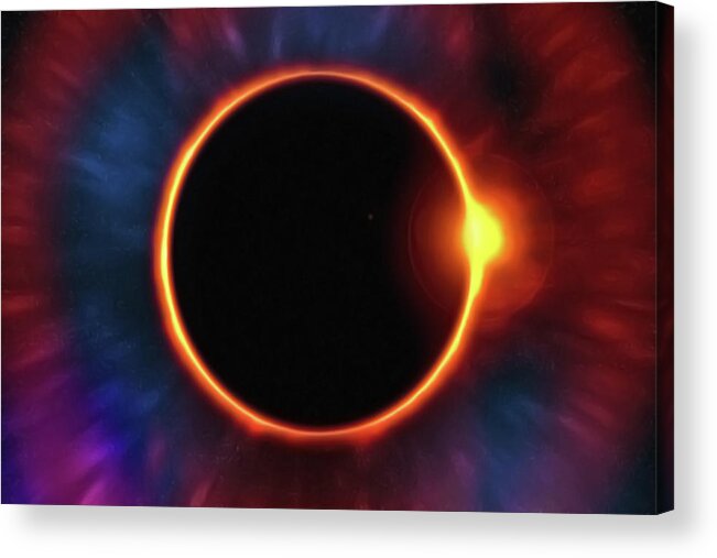 Eclipse Acrylic Print featuring the painting Eclipse by Harry Warrick