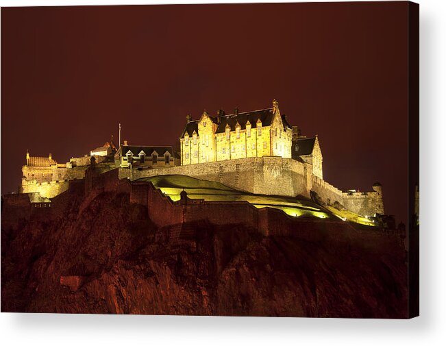 Abbey Acrylic Print featuring the photograph Edinburgh Castle by Svetlana Sewell