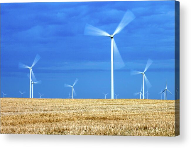 Wind Turbines Acrylic Print featuring the photograph Electric Pinwheels by Todd Klassy