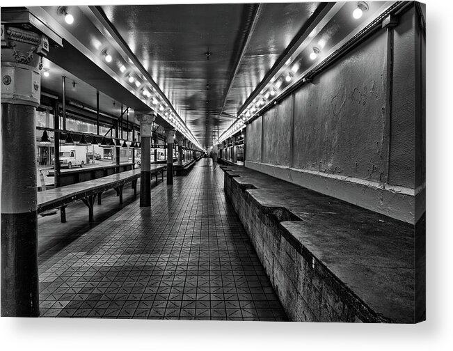 Market Acrylic Print featuring the photograph Empty Pike Place Market in Seattle by Kyle Lee