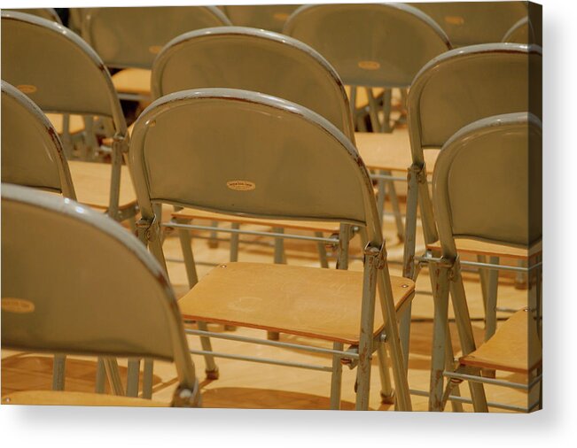 Chairs Acrylic Print featuring the photograph Empty by Troy Stapek
