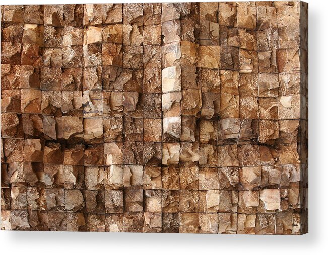 Texture Acrylic Print featuring the photograph End grain 132 by Michael Fryd