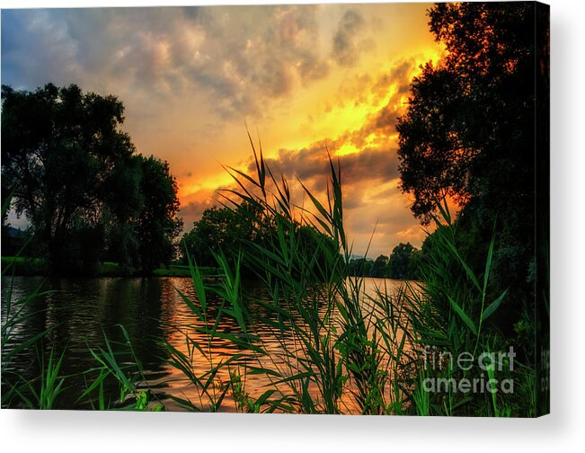 Michelle Meenawong Acrylic Print featuring the photograph end of the day at Sugiez by Michelle Meenawong