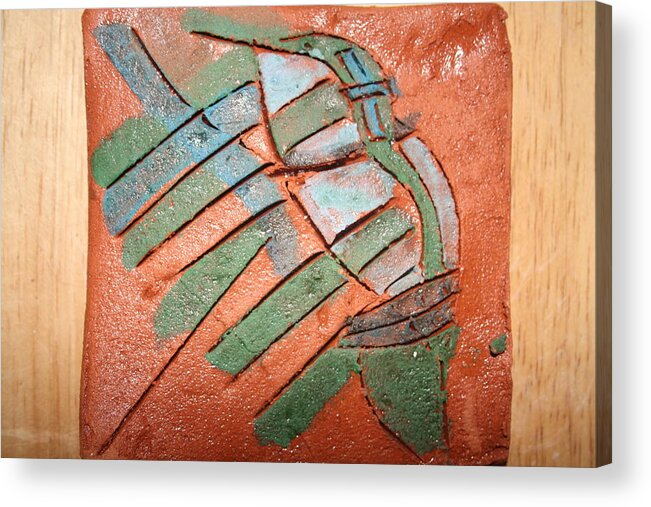 Jesus Acrylic Print featuring the ceramic art Ende - Tile by Gloria Ssali