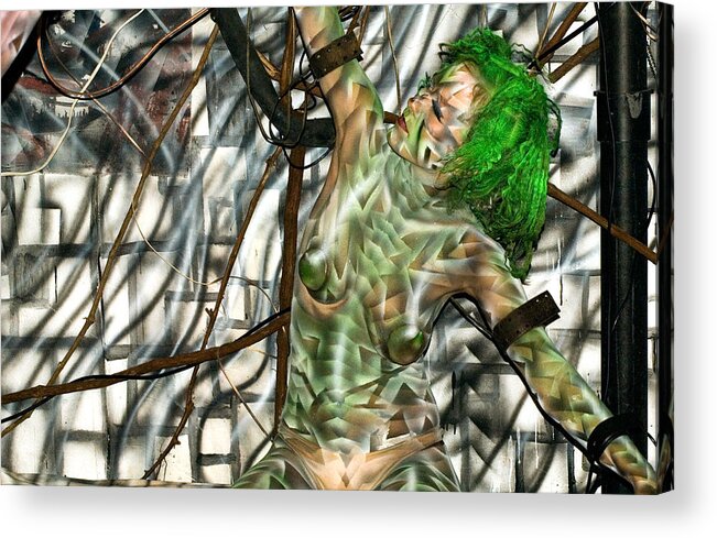 Energy Acrylic Print featuring the painting Energy E by Leigh Odom