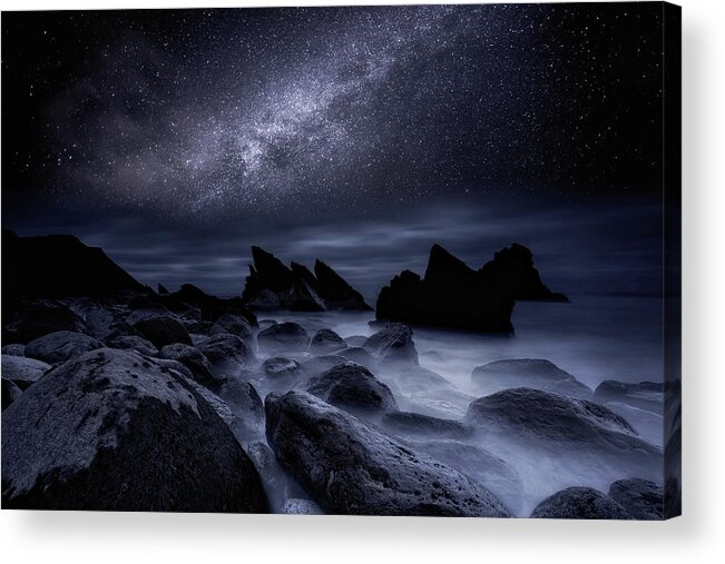 Night Acrylic Print featuring the photograph Ephemeral silence by Jorge Maia