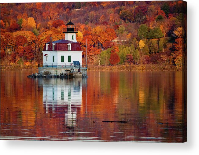 Lighthouse Acrylic Print featuring the photograph Esopus Lighthouse in Late Fall #2 by Jeff Severson