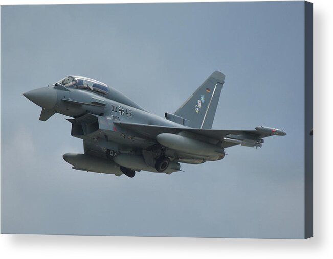 Eurofighter Acrylic Print featuring the photograph Eurofighter EF2000 by Tim Beach
