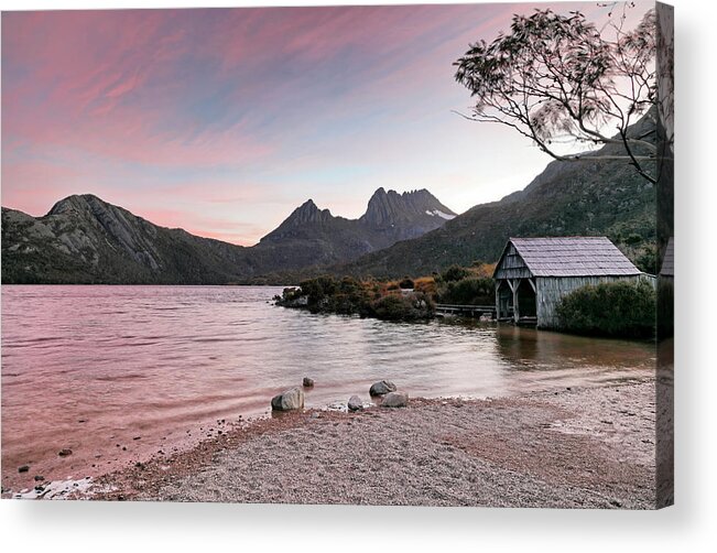 Evening Acrylic Print featuring the photograph Evening at Dove Lake by Nicholas Blackwell