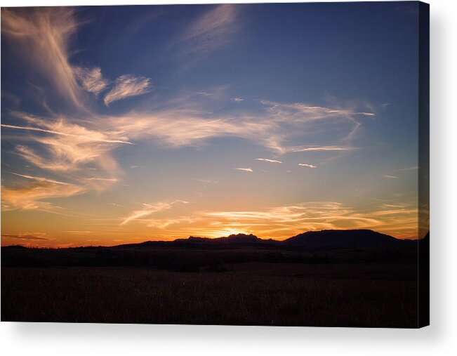 wichita Mountains Wildlife Refuge Acrylic Print featuring the photograph Evening Colors by Lana Trussell