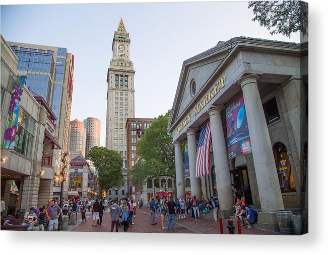 Quincy Market Acrylic Print featuring the photograph Evening in Boston by Kevin Craft