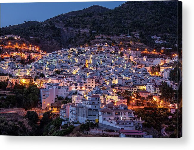 Andalucia Acrylic Print featuring the photograph Evening in Competa by Geoff Smith