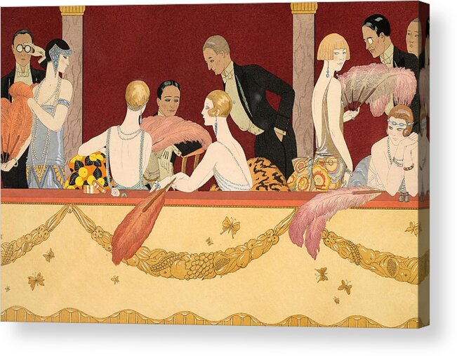Barbier Acrylic Print featuring the painting Eventails by Georges Barbier