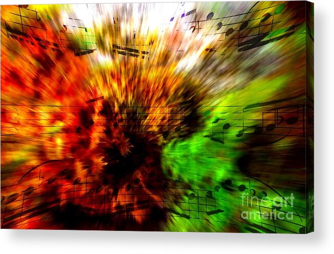 Music Acrylic Print featuring the digital art Explosive Exposition by Lon Chaffin