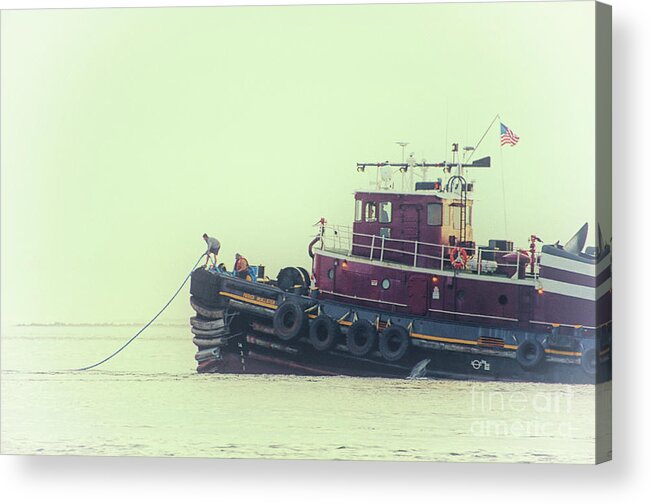 Tug Boat Acrylic Print featuring the photograph Extend the Tow Line by Dale Powell
