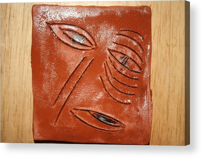 Jesus Acrylic Print featuring the ceramic art Eye In You - Tile by Gloria Ssali