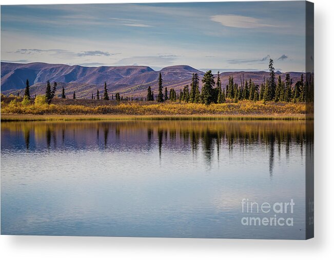 Lake Acrylic Print featuring the photograph Fall Colors and Reflections by Eva Lechner