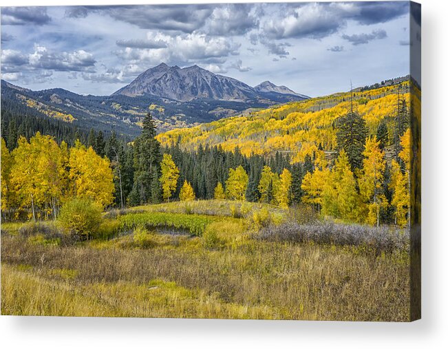 Colorado Acrylic Print featuring the photograph Fall in the Rockies Colorado DSC07164-5 by Greg Kluempers