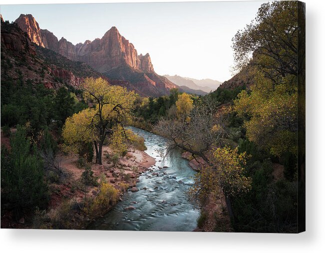 Zion National Park Acrylic Print featuring the photograph Fall in Zion National Park by James Udall