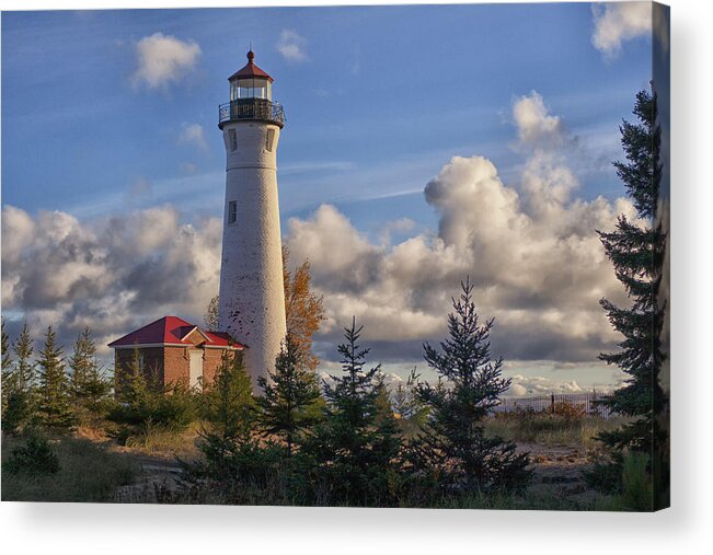 Crisp Point Acrylic Print featuring the photograph Fall Morning at Crisp Point by Debby Richards
