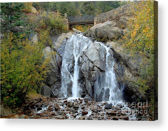 Colorado Acrylic Print featuring the photograph Helen Hunt Falls Colorado by Jeanette French