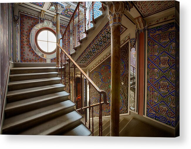 1001 Nights Acrylic Print featuring the photograph Fantasy fairytale palace - the stairs by Dirk Ercken