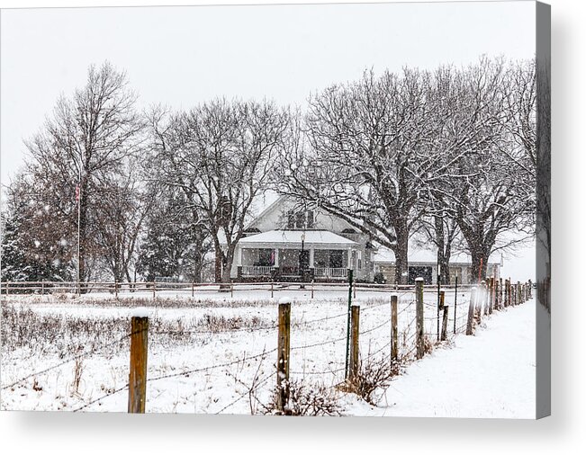 Jay Stockhaus Acrylic Print featuring the photograph Farm House by Jay Stockhaus