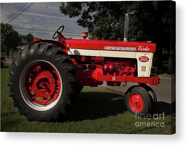 Tractor Acrylic Print featuring the photograph Farmall Turbo 560 by Mike Eingle