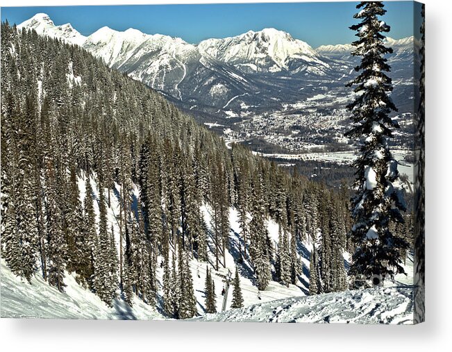 Fernie Acrylic Print featuring the photograph Fernie In The Canadian Rockies by Adam Jewell
