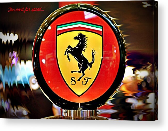 Home Acrylic Print featuring the photograph Ferrari - Need for Speed by Richard Gehlbach