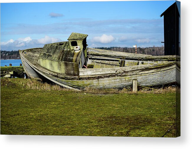 Fishing Boat Acrylic Print featuring the photograph Final Port by Tom Cochran