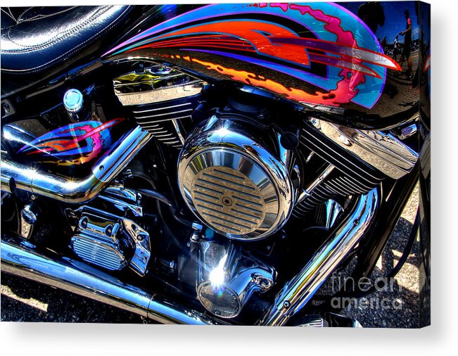 Motorcycle Acrylic Print featuring the photograph Fire by LR Photography