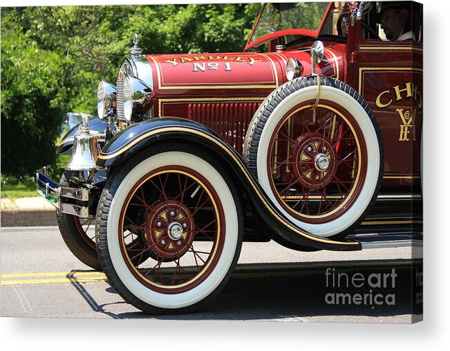 Fire Engine Acrylic Print featuring the photograph Fire Engine Red 2 by Nicola Fiscarelli