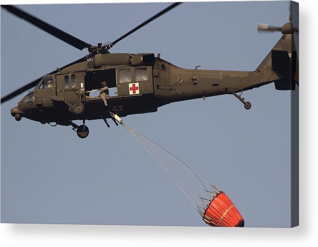 Helicopter Acrylic Print featuring the photograph Fire Fighting by Mike Eingle