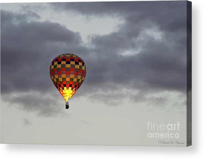 Balloon Acrylic Print featuring the photograph Fire in the Balloon by David Arment