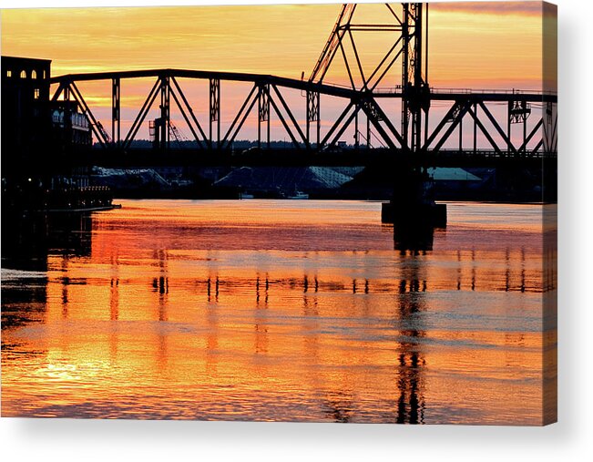 Water Acrylic Print featuring the photograph Fire on the Water by Greg Fortier