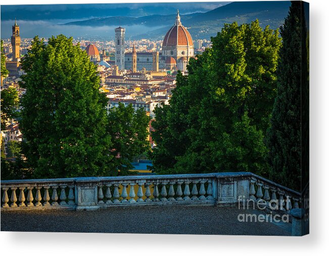 Europe Acrylic Print featuring the photograph Firenze Vista by Inge Johnsson