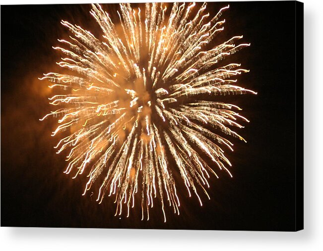 Fire Acrylic Print featuring the digital art Fireworks In The Park 5 by Gary Baird