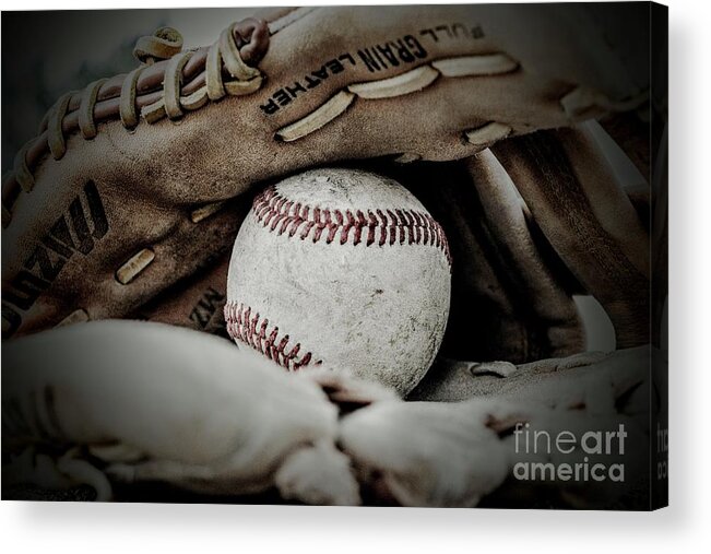 Baseball Acrylic Print featuring the photograph First Love by Leah McPhail