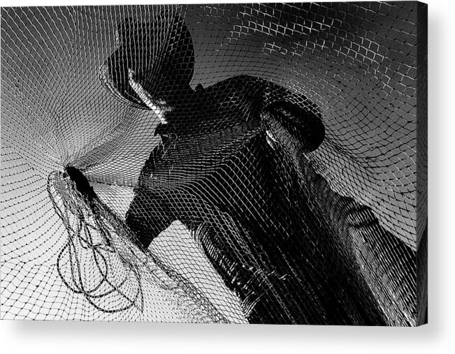 Net Acrylic Print featuring the photograph Fisherman by Nurten Ozturk